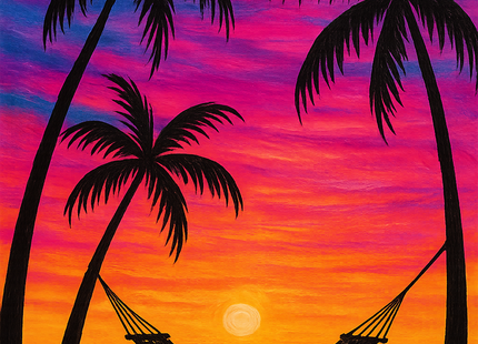 Sunset Swing – Paint Kit (12x16 Canvas)