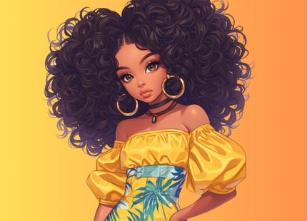 Island Vibe Girl – Paint Kit (12x16 Canvas)
